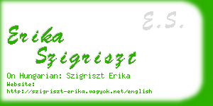 erika szigriszt business card